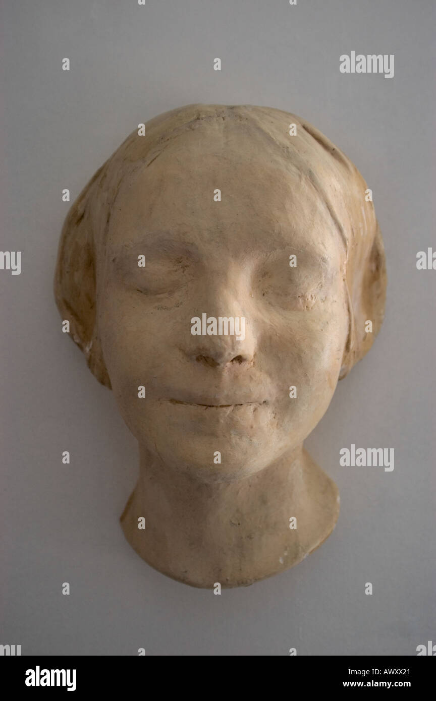 Death mask of a young woman Stock Photo Alamy