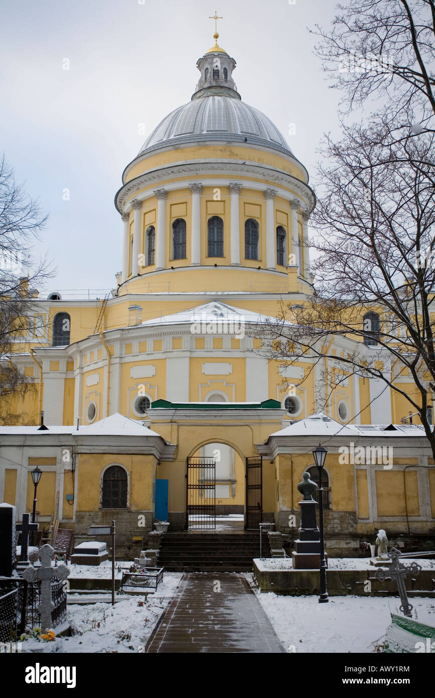 Russia. Saint Petersburg. Alexander Nevsky Lavra or Alexander Nevsky Monastery. Stock Photo
