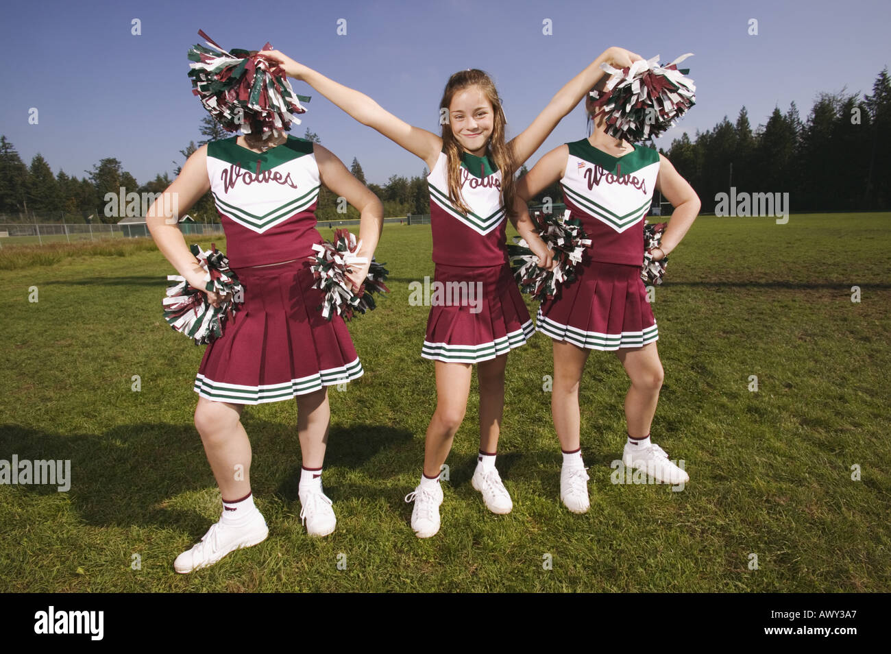 Girls on a cheerleading squad Stock Photo Alamy
