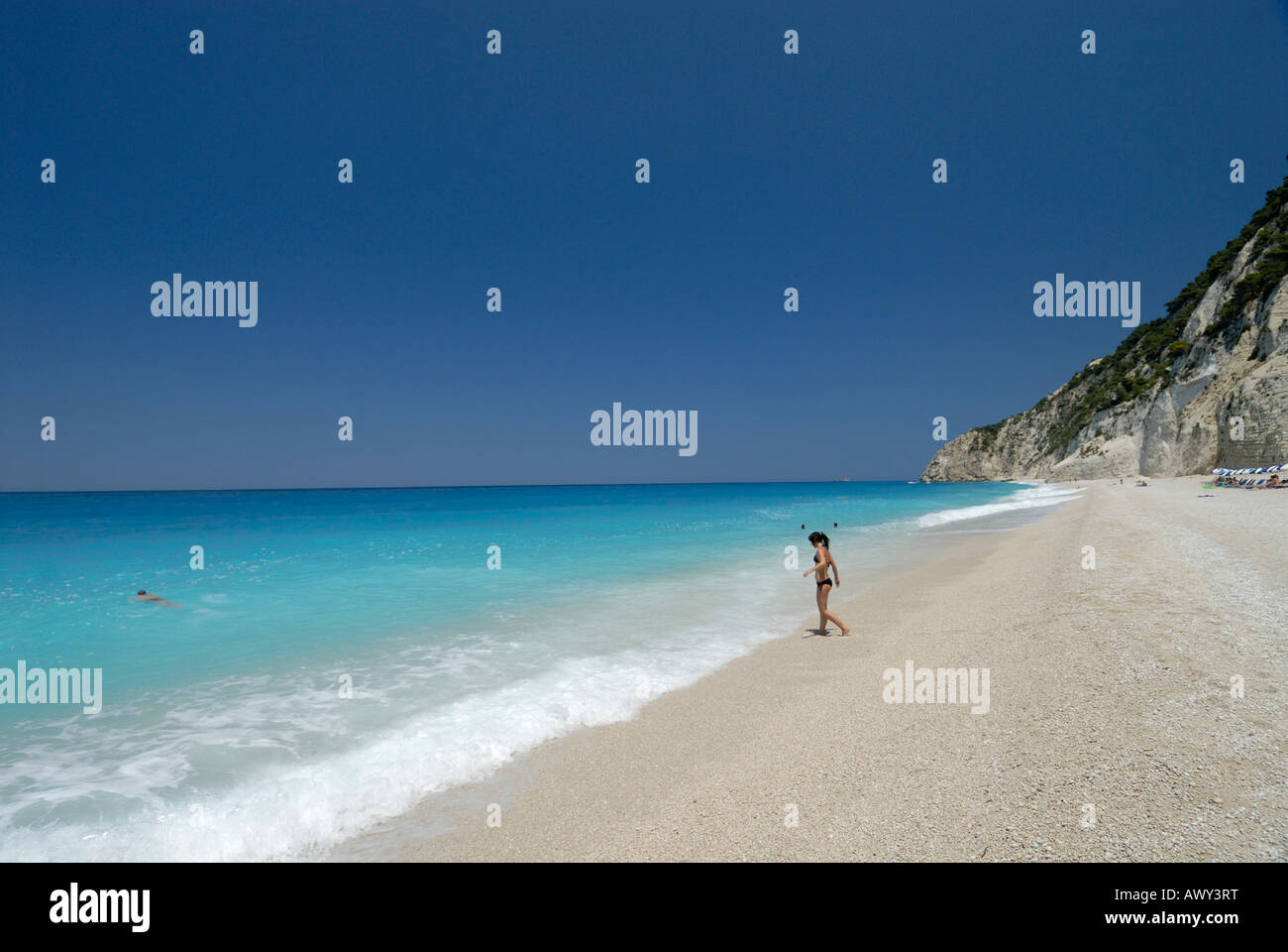 Egremni beach, Lefkada, Eptanese, Ionian island, Greece Stock Photo