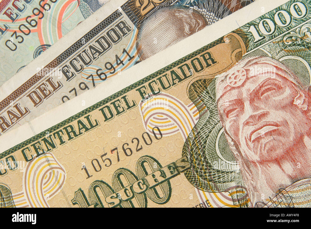 Ecuador Sucre bank note Stock Photo Alamy