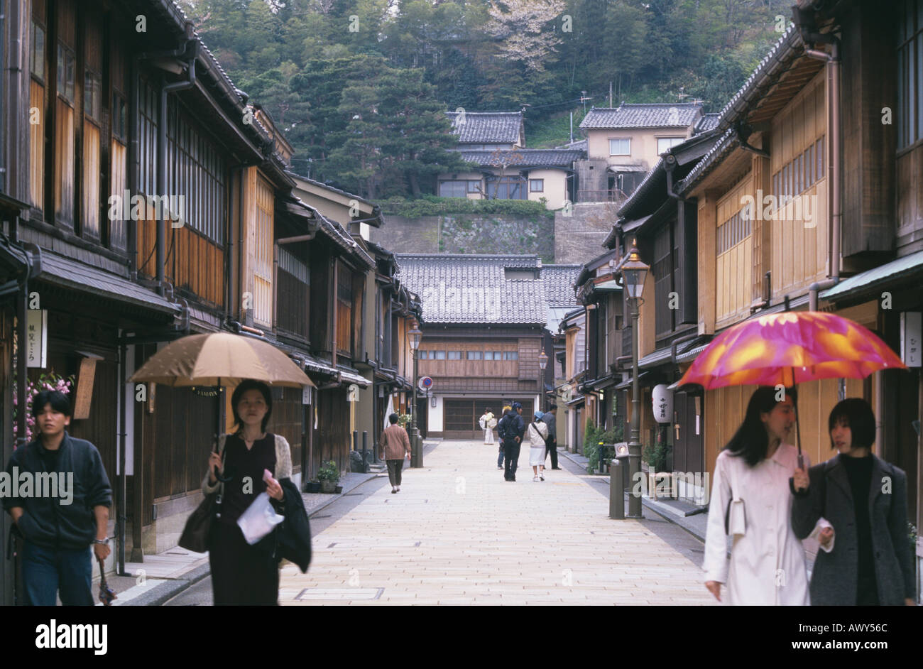 Old Pleasure Quarter Geisha Area Kanazawa Japan Stock Photo