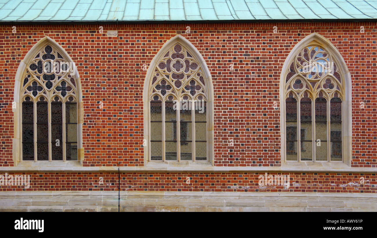 Gothic style windows Saint John's Cathedral Ostrow Tumski Wroclaw Lower ...