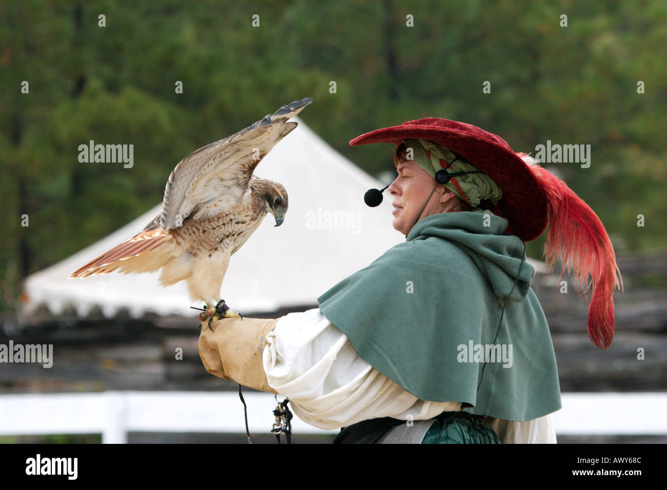 Master and eagle class falconer Kitty Tolson Carroll at the Louisiana