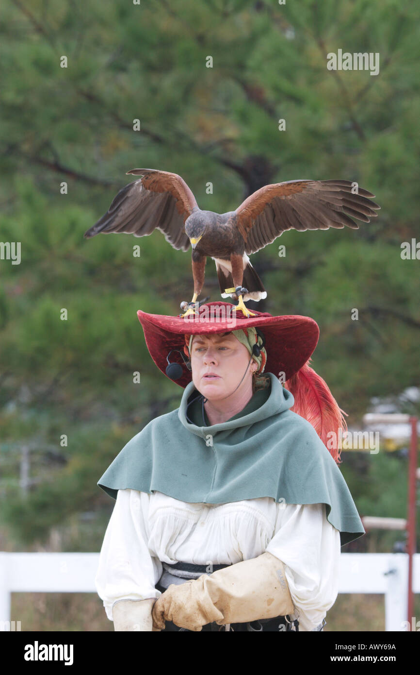 Master and eagle class falconer Kitty Tolson Carroll at the Louisiana