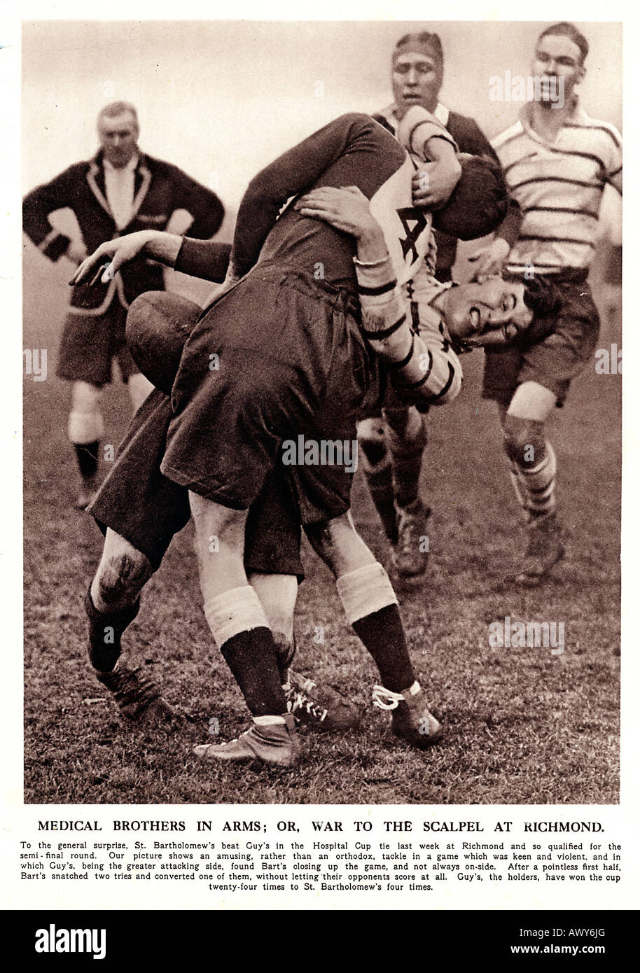 Medical Brothers In Arms 1931 rugby Hospitals Cup at Richmond Guys vs