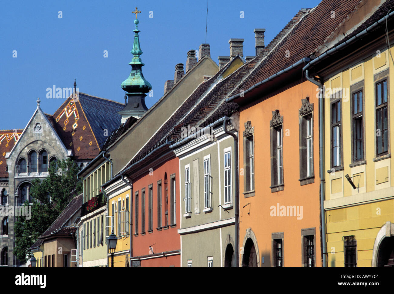 Row of Houses Budapest Hungary Stock Photo Alamy