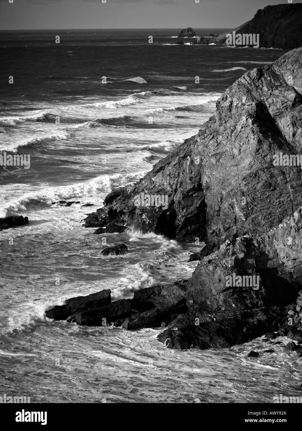 Porthtowan coastline Stock Photo