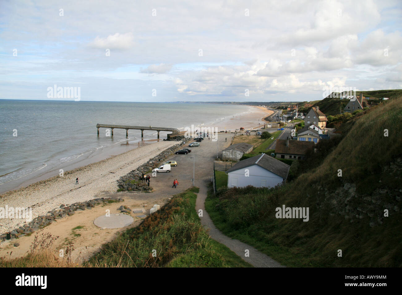 A View Looking East From The Cliff Overlooking Omaha Beach