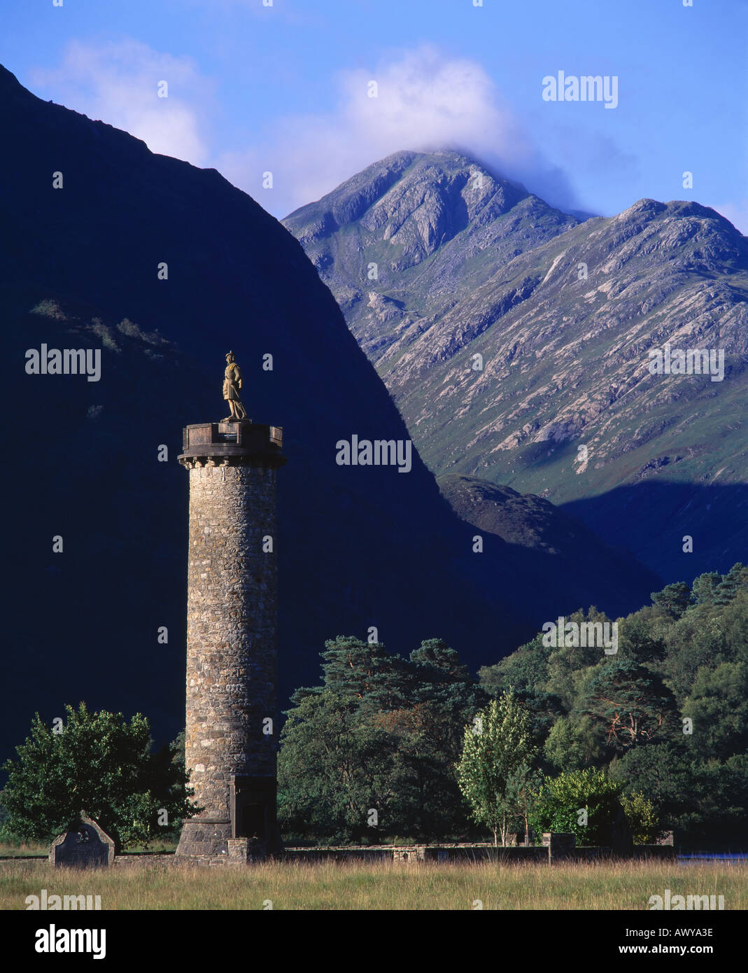 The Glenfinnan Monument, Lochaber, Highland, Scotland, UK Stock Photo