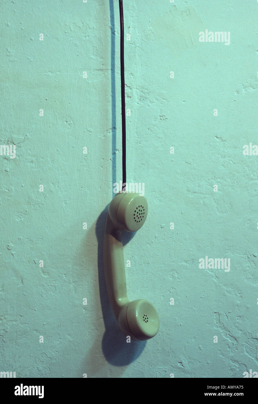 telephone receiver hanging down Stock Photo Alamy