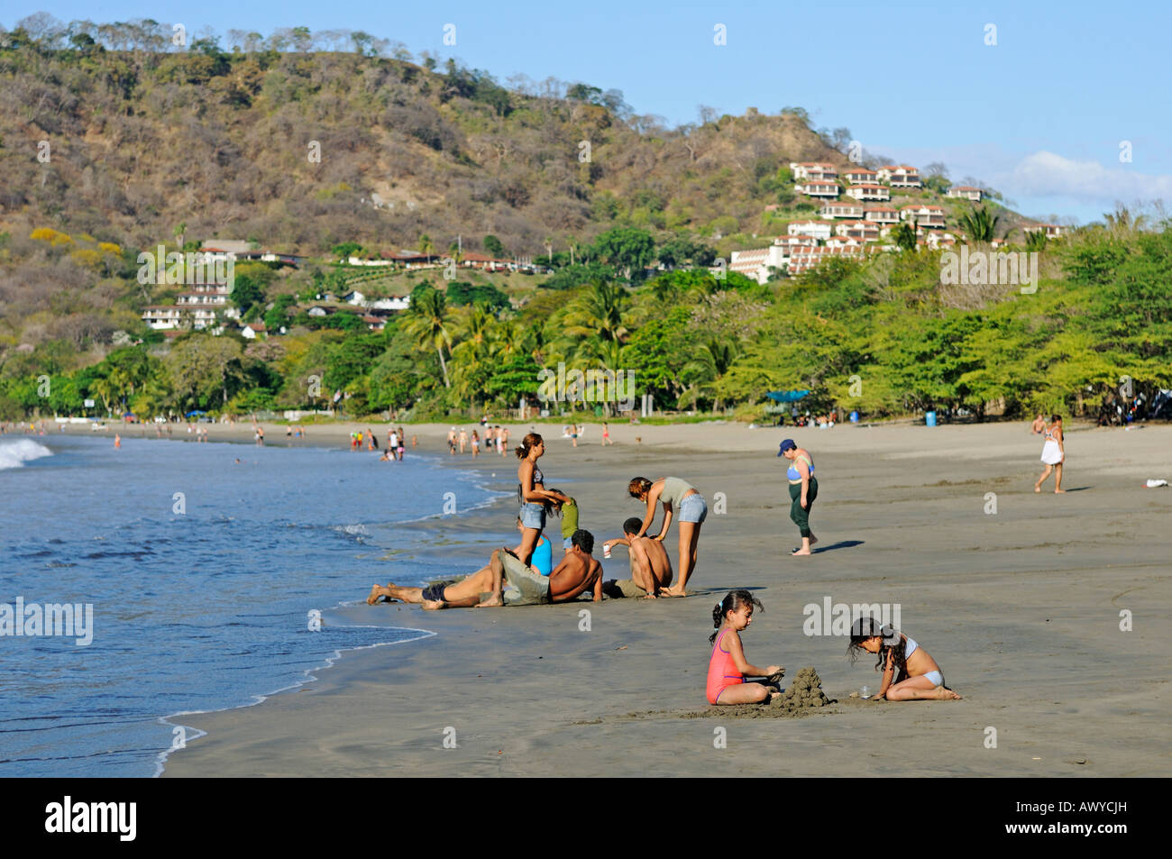 Beach of Playa Hermosa, Nicoya Peninsula, Costa Rica, Central America Stock Photo