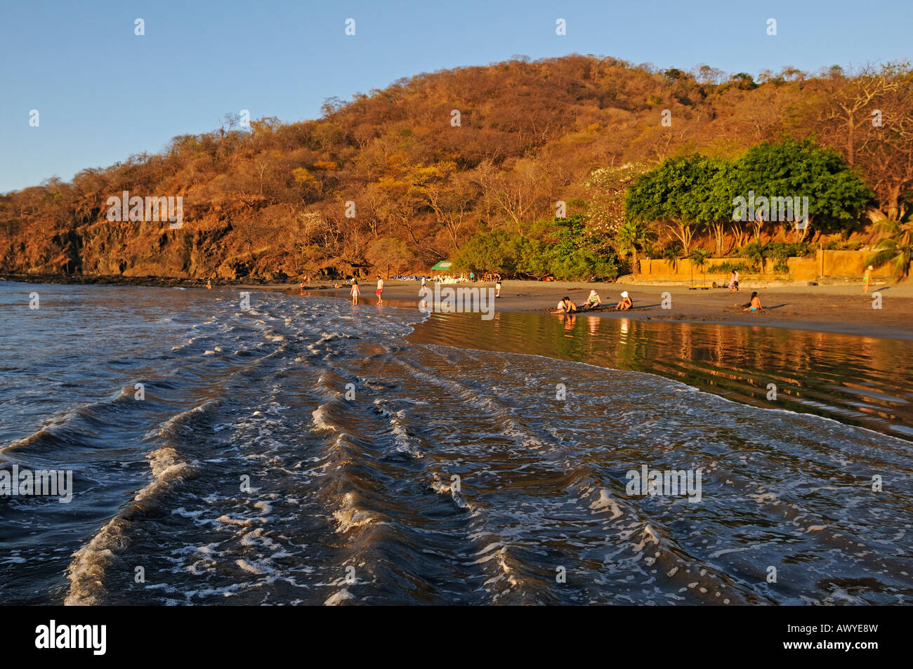Beach of Playa Hermosa, Nicoya Peninsula, Costa Rica, Central America Stock Photo
