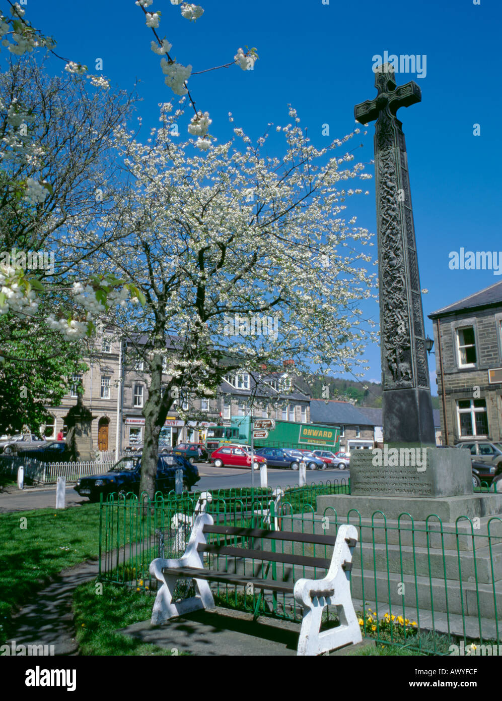 Market Cross, Rothbury, Northumberland, England, UK. Stock Photo