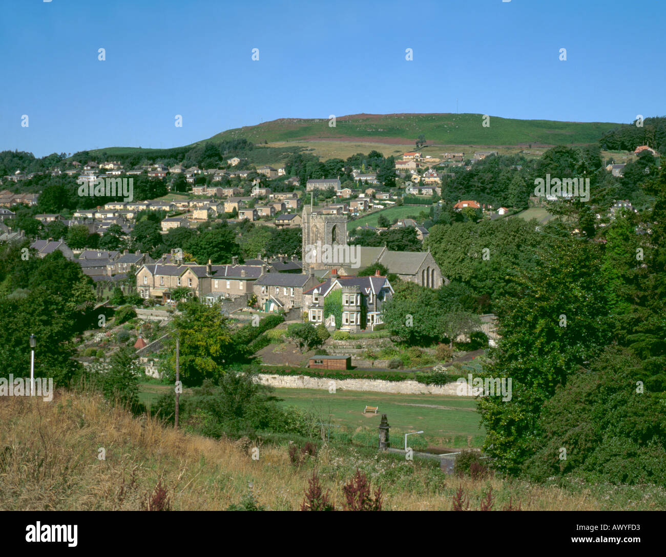Village of Rothbury, Northumberland, England, UK Stock Photo Alamy