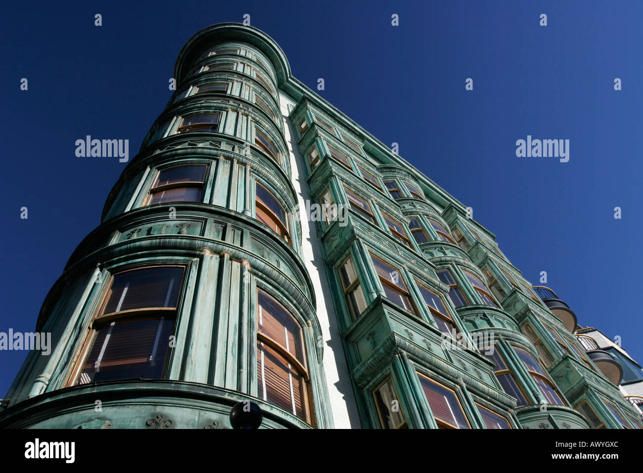 The Sentinel Building Owned by Francis Ford Coppola, San Francisco, California, USA Stock Photo