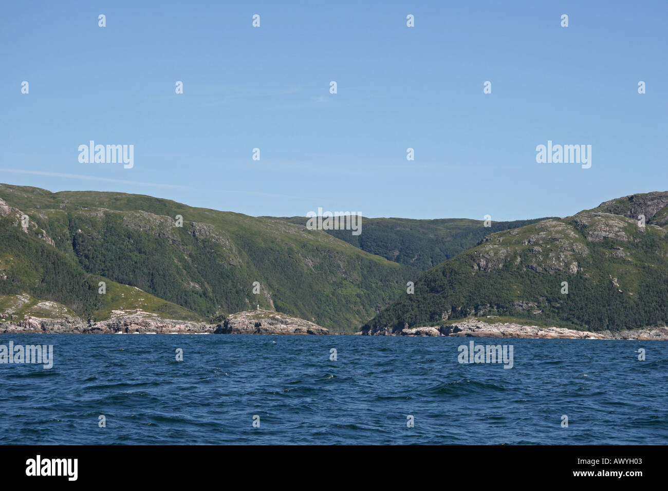 The Hidden Entrance to Grey River Fiord on the Southwest Coast of