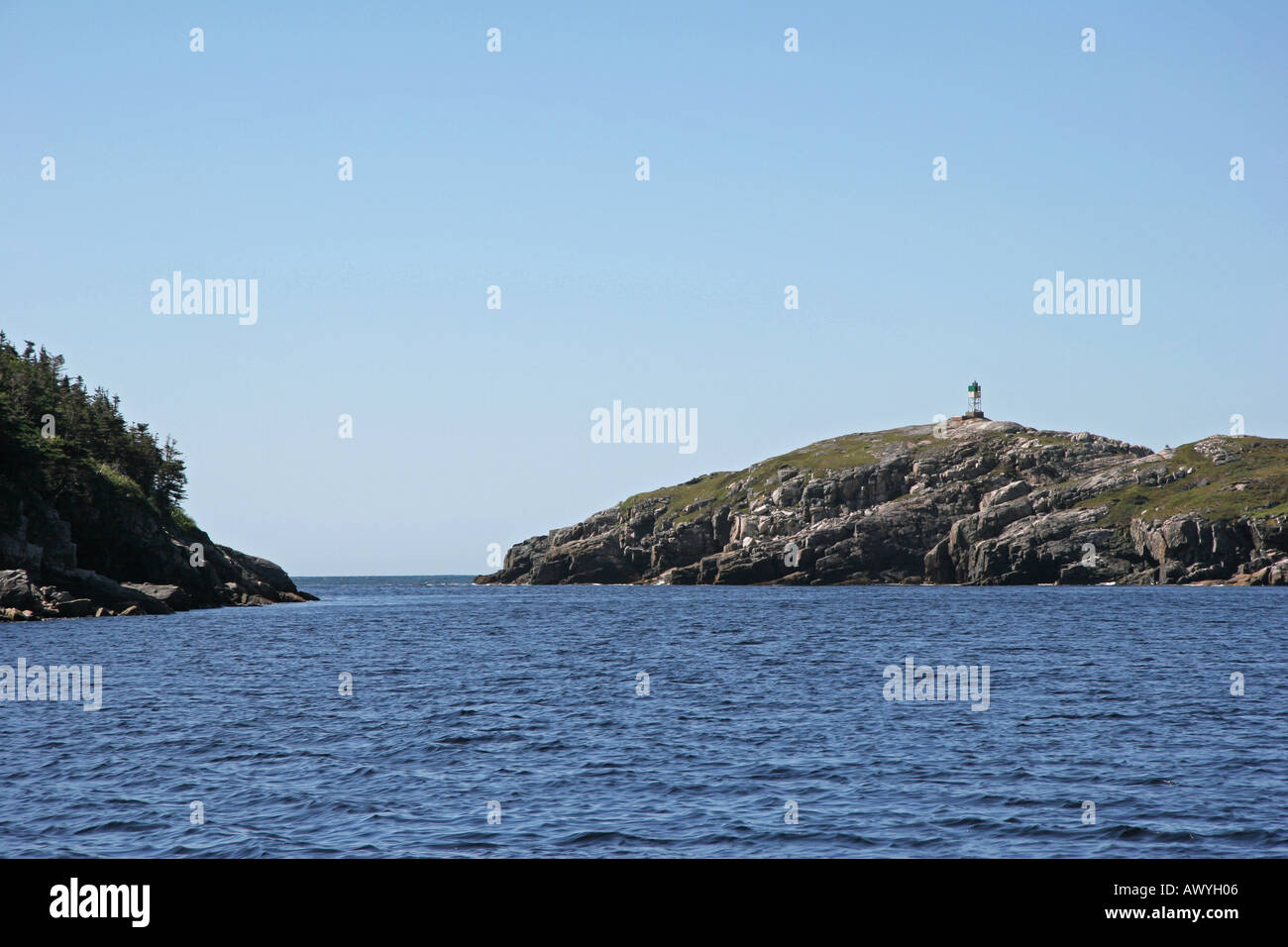 A View From Just Inside the Tiny Entrance to Grey River Fiord on the