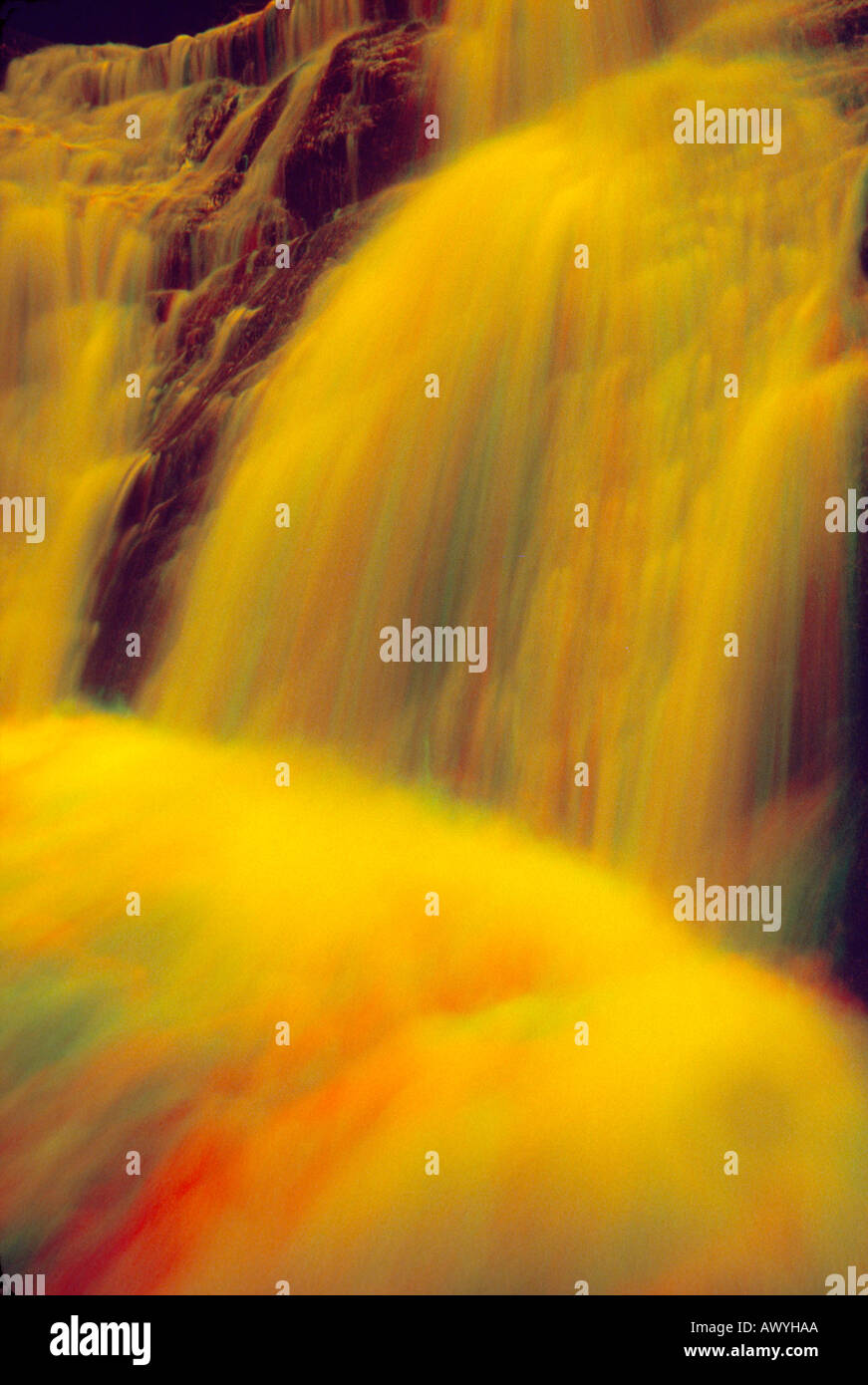 abstract multicolored impressionistic waterfall Harris filter effect