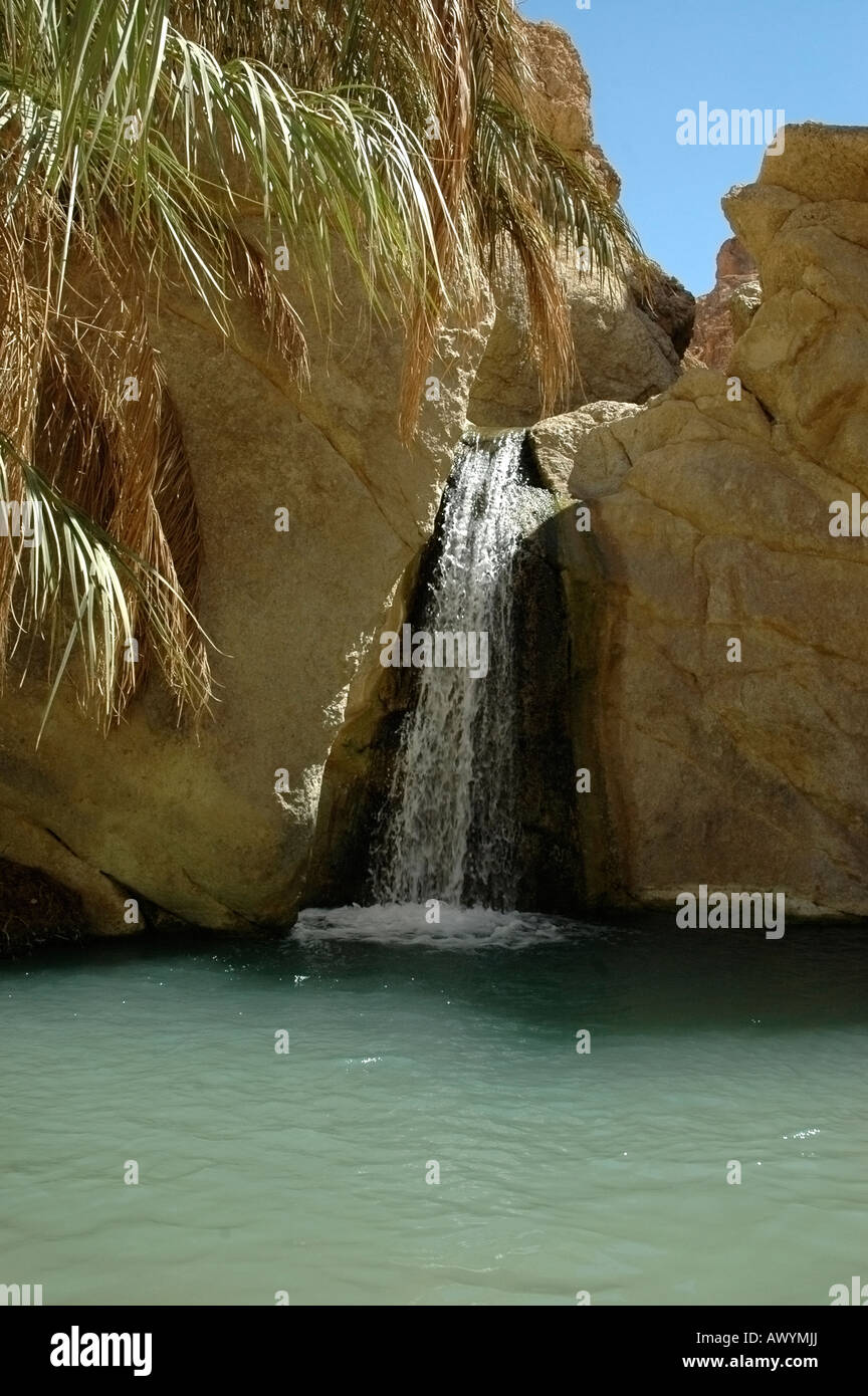 Waterfall at the Chebika oasis, Tunisia Stock Photo - Alamy