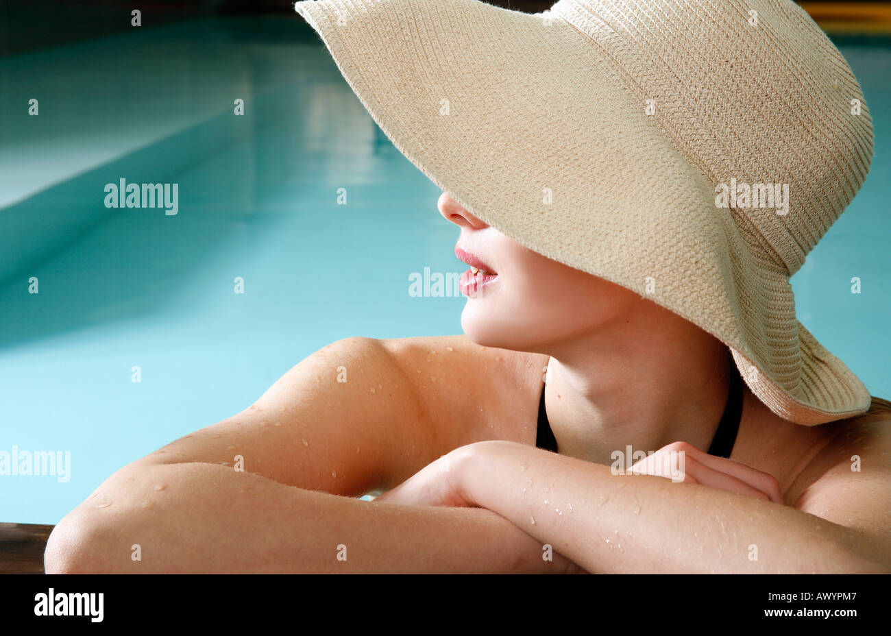 Black woman in swimming suit hi-res stock photography and images - Alamy