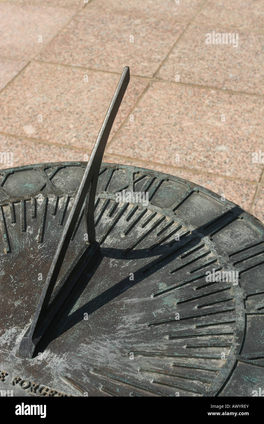Sundial with Shadow Stock Photo Alamy