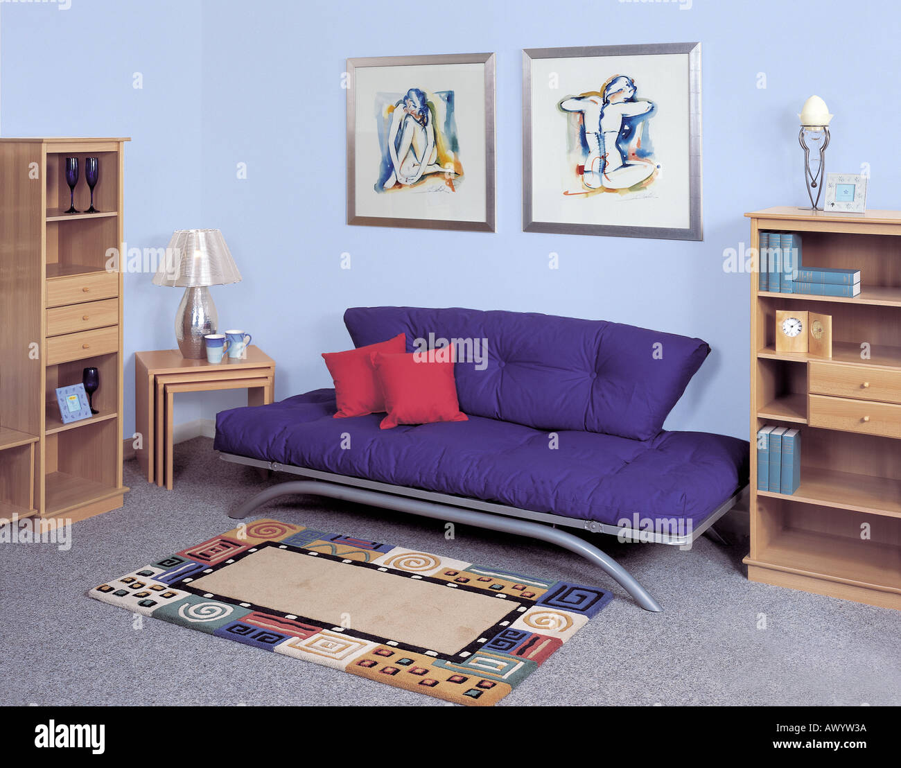 Fold up Bed settee Stock Photo Alamy