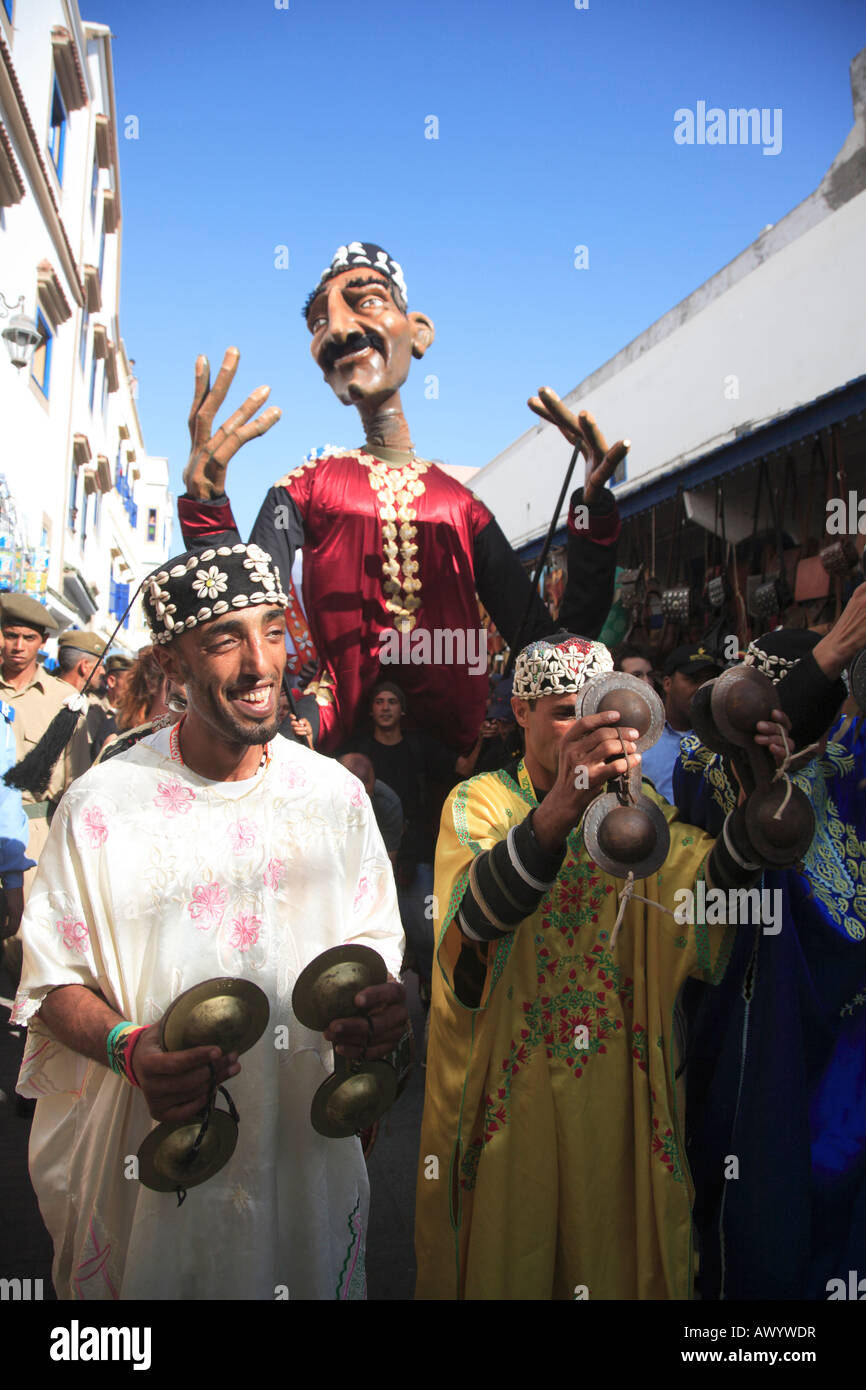 Musicians at Gnaoua World Music Festival Essaouira Morocco North Africa