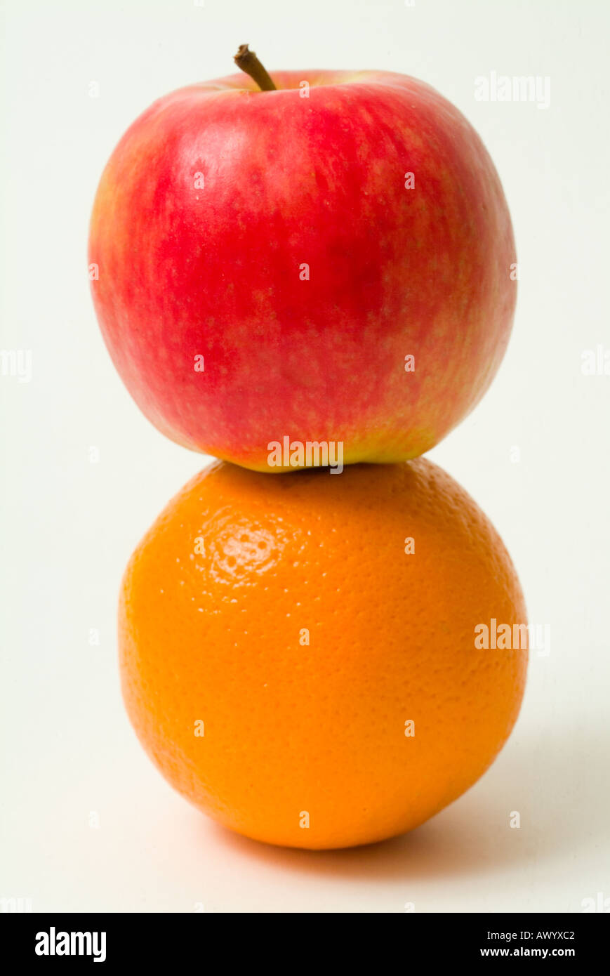 Comparing apples with oranges Stock Photo Alamy