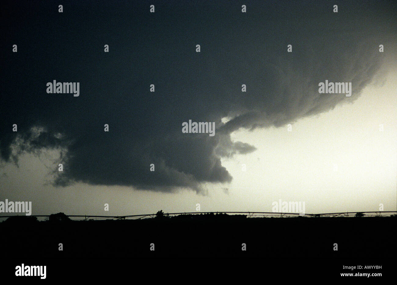 A wall cloud the precursor to a tornado forms near York Nebraska June ...