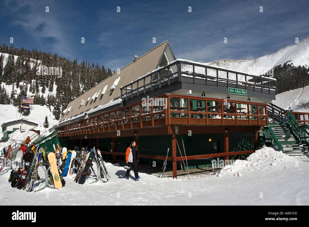 Base area A frame, Arapahoe Basin Ski Area, Summit County, Colorado