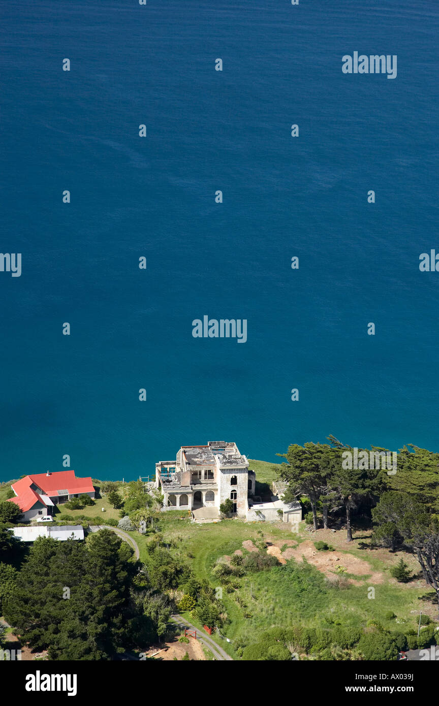 Cargill s Castle Ruin St Clair Dunedin South Island New Zealand aerial