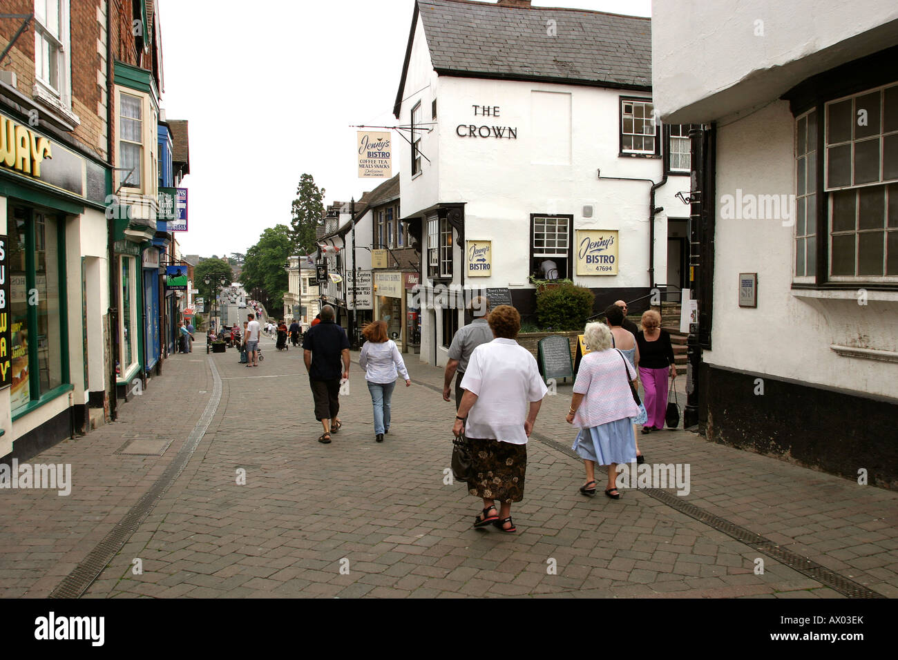 UK Worcestershire Evesham Bridge Street Stock Photo Alamy