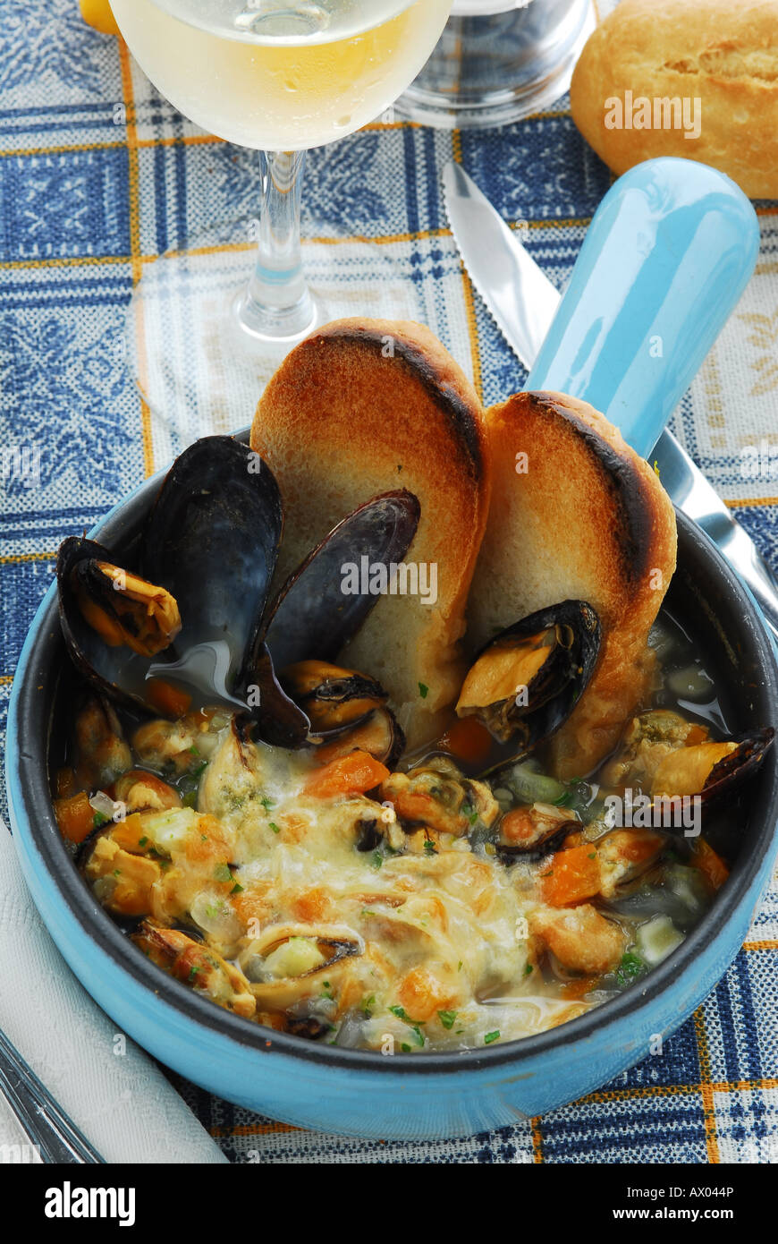 Mussels soup - Cucina Istriana - Istrian kitchen Stock Photo