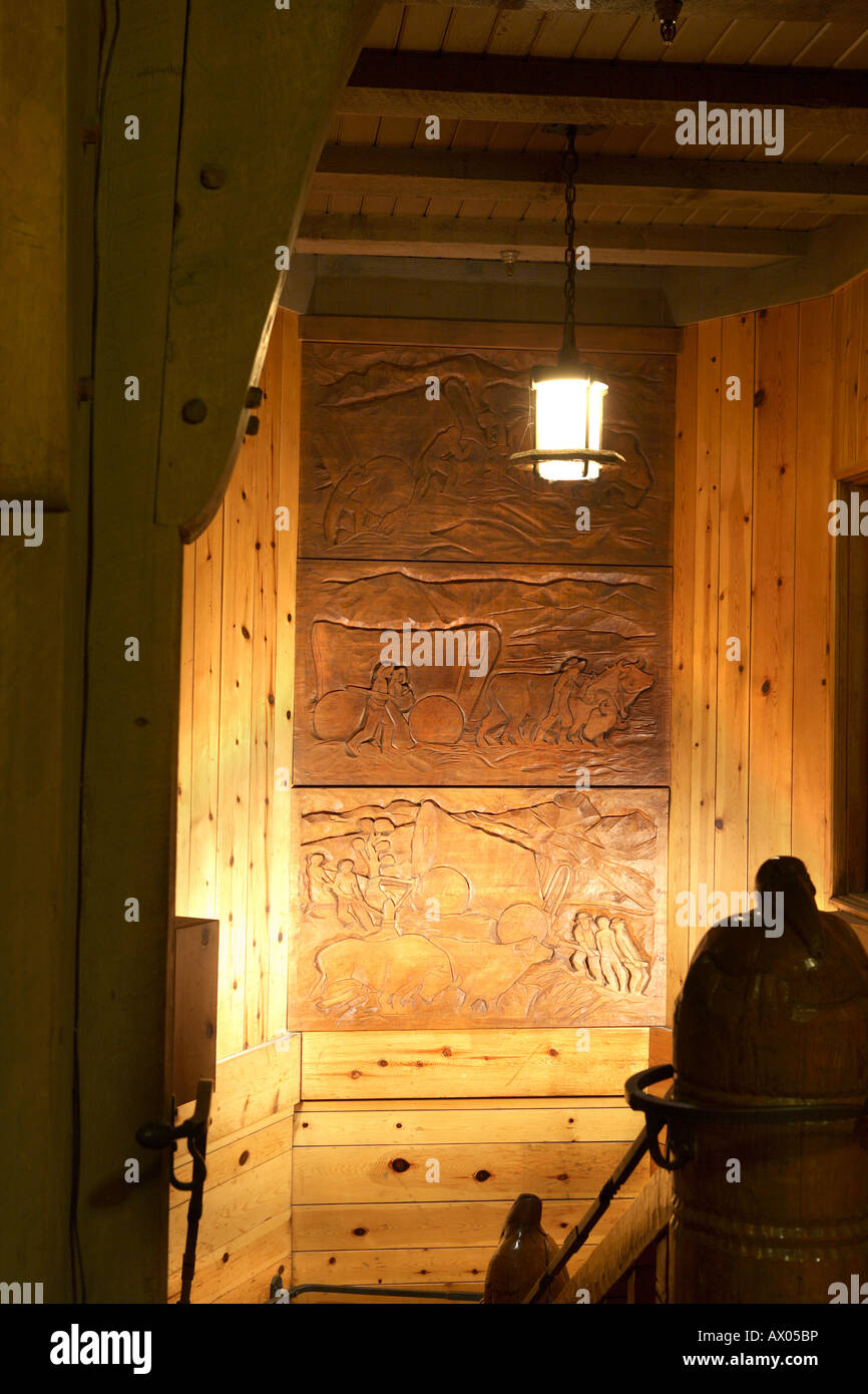 Interior shot of Timberline Lodge Mt Hood Oregon Stock Photo
