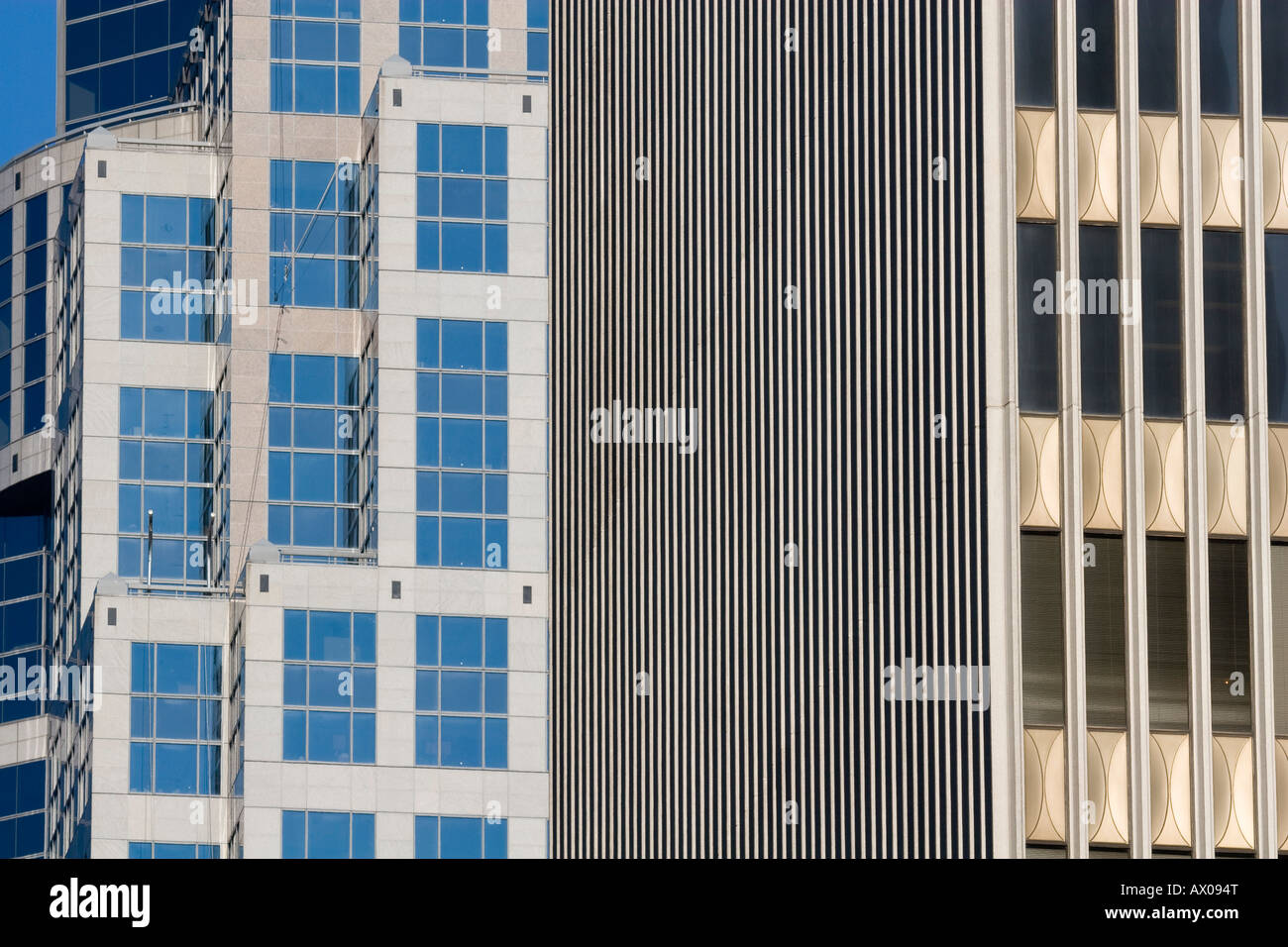 building details shapes textures patterns downtown skyscrapers glass ...