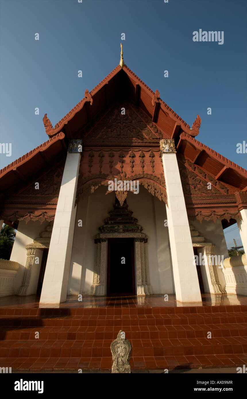 Wat Hua Khuang in Nan Thailand This building is a combined Viharn and ubosot Stock Photo