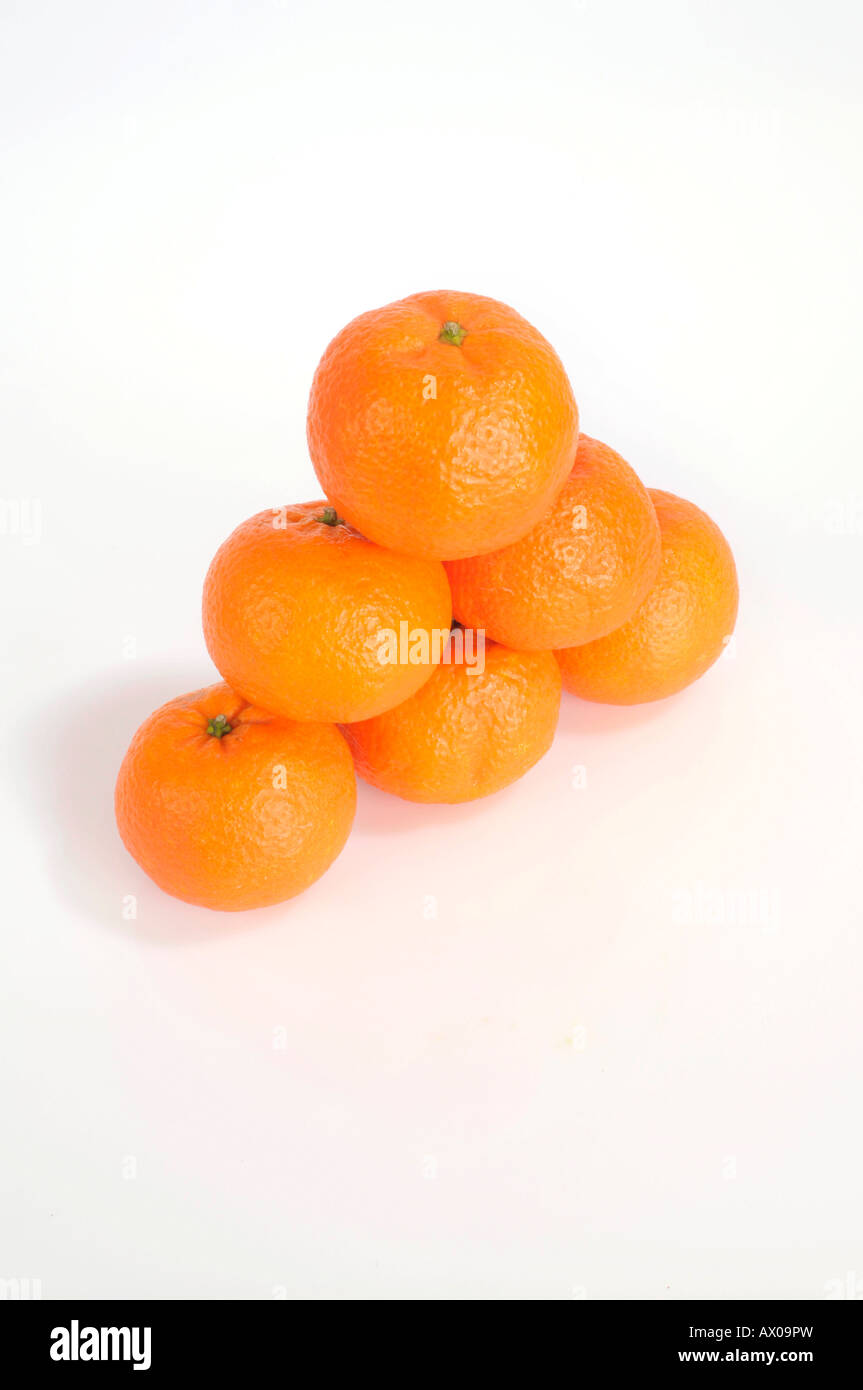 Stacked clementines Stock Photo