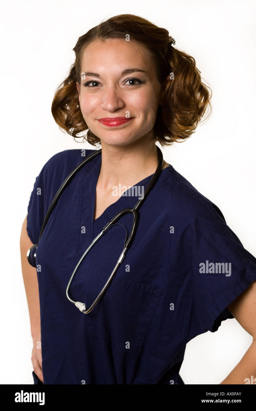Pretty young medical nurse in Cut Out Stock Images & Pictures - Alamy