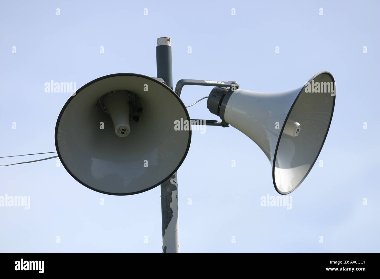 Pair of loudspeakers Stock Photo