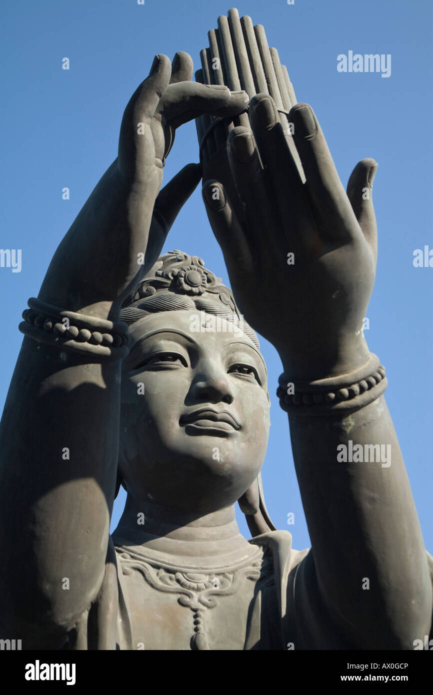 China, Hong Kong, Lantau Island, Ngong Ping, Tian Tan Buddha Statue Stock Photo