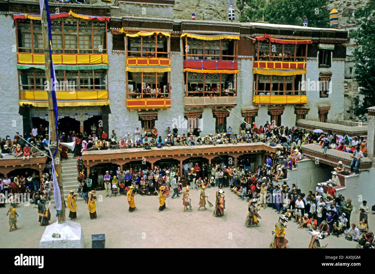 Mask dances, Hemis, Ladakh, India, Asia Stock Photo