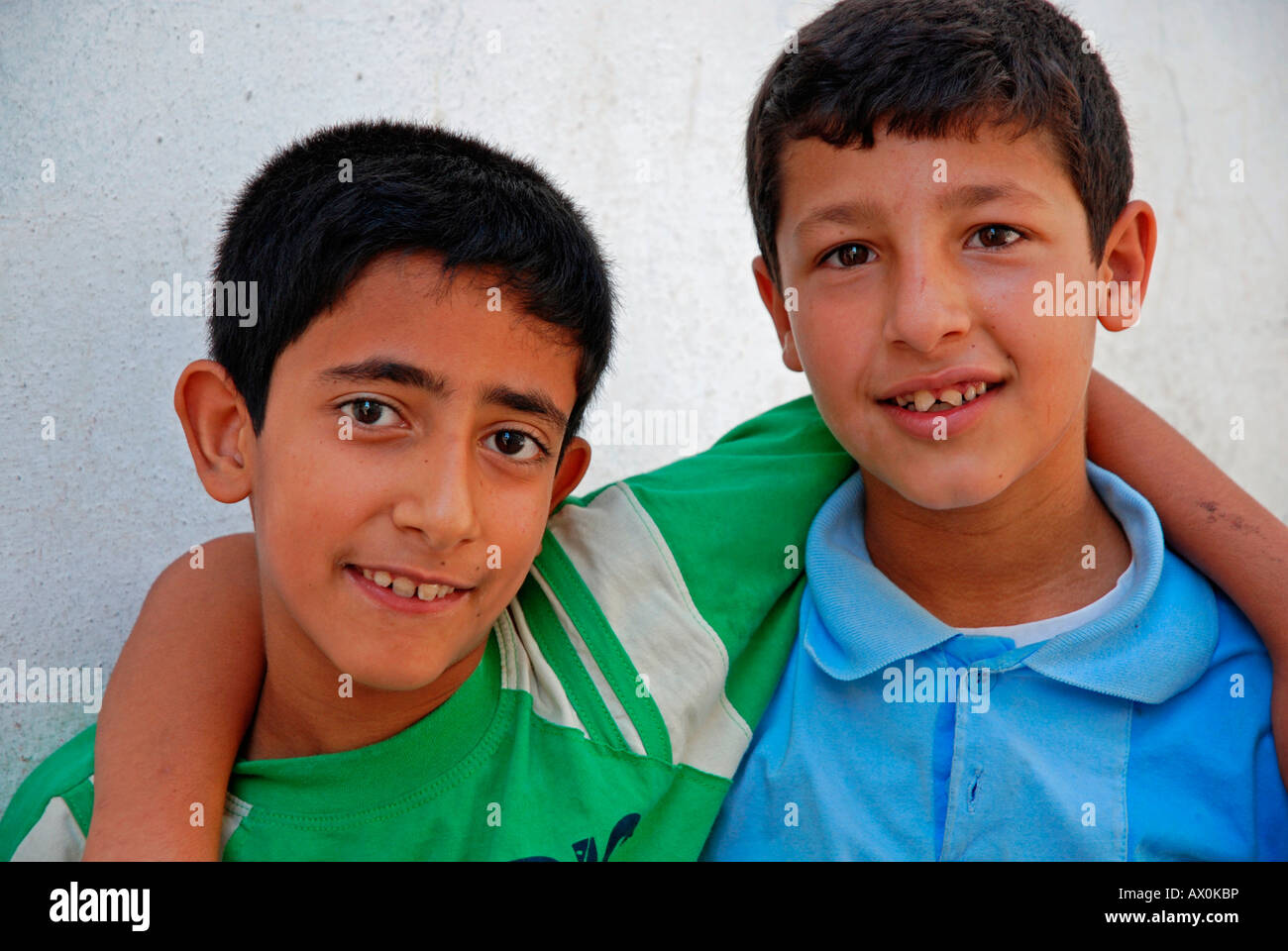 Young brothers in Urfa, Turkey, Asia Stock Photo