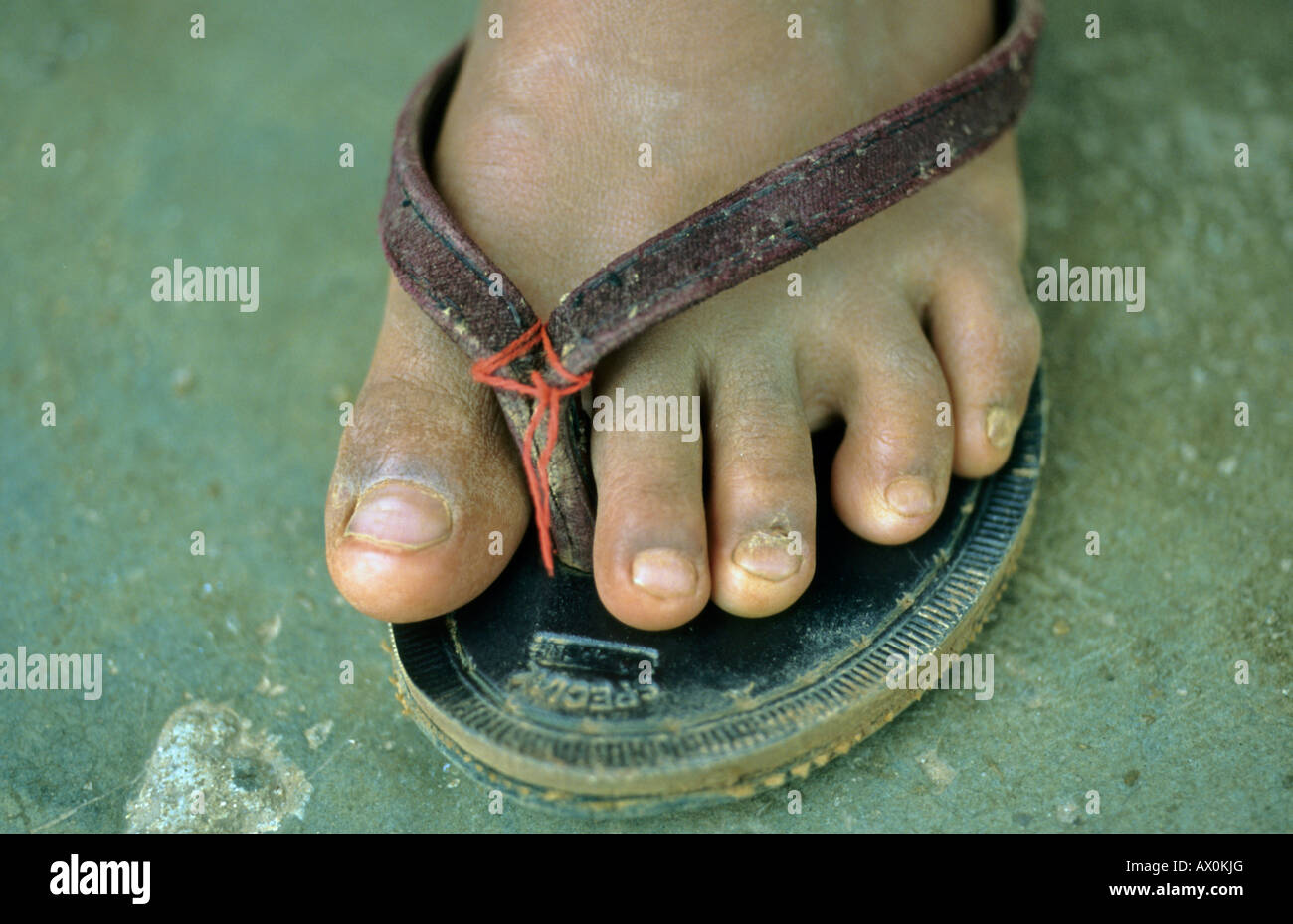 A Buddhist novice's footwear, Myanmar (Burma), Southeast Asia, Asia Stock Photo