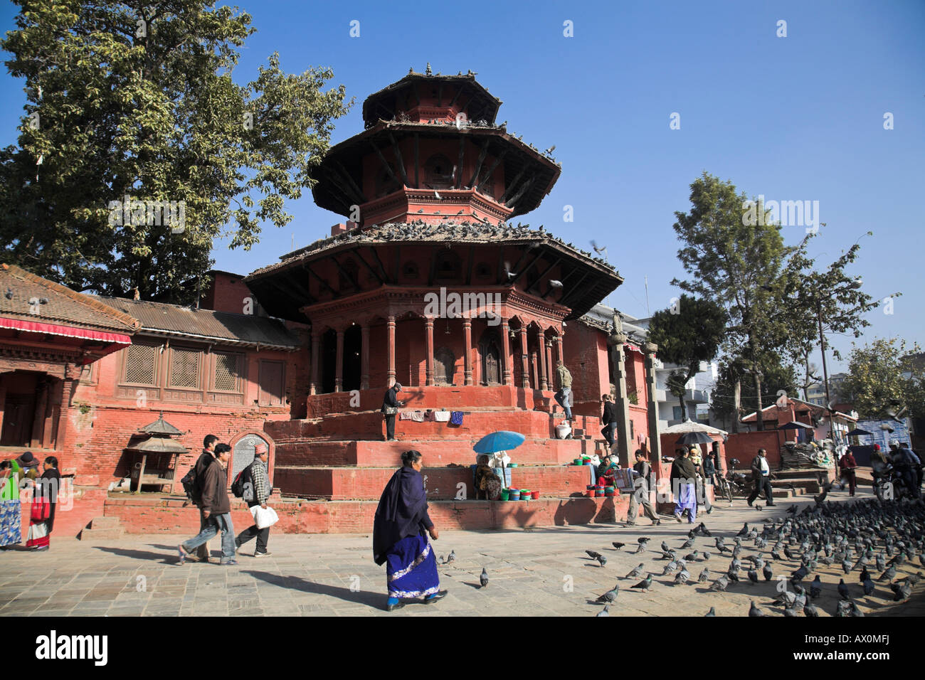 Nepal, Kathmandu, Hanuman-Dhoka Durbar Square, (UNESCO World Heritage Site), Chyasin Dega (temple of Vansagopal) Stock Photo