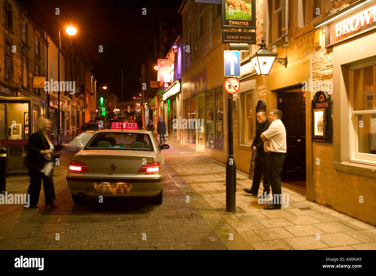 getting the taxi home at the end of the night, Lancaster city centre