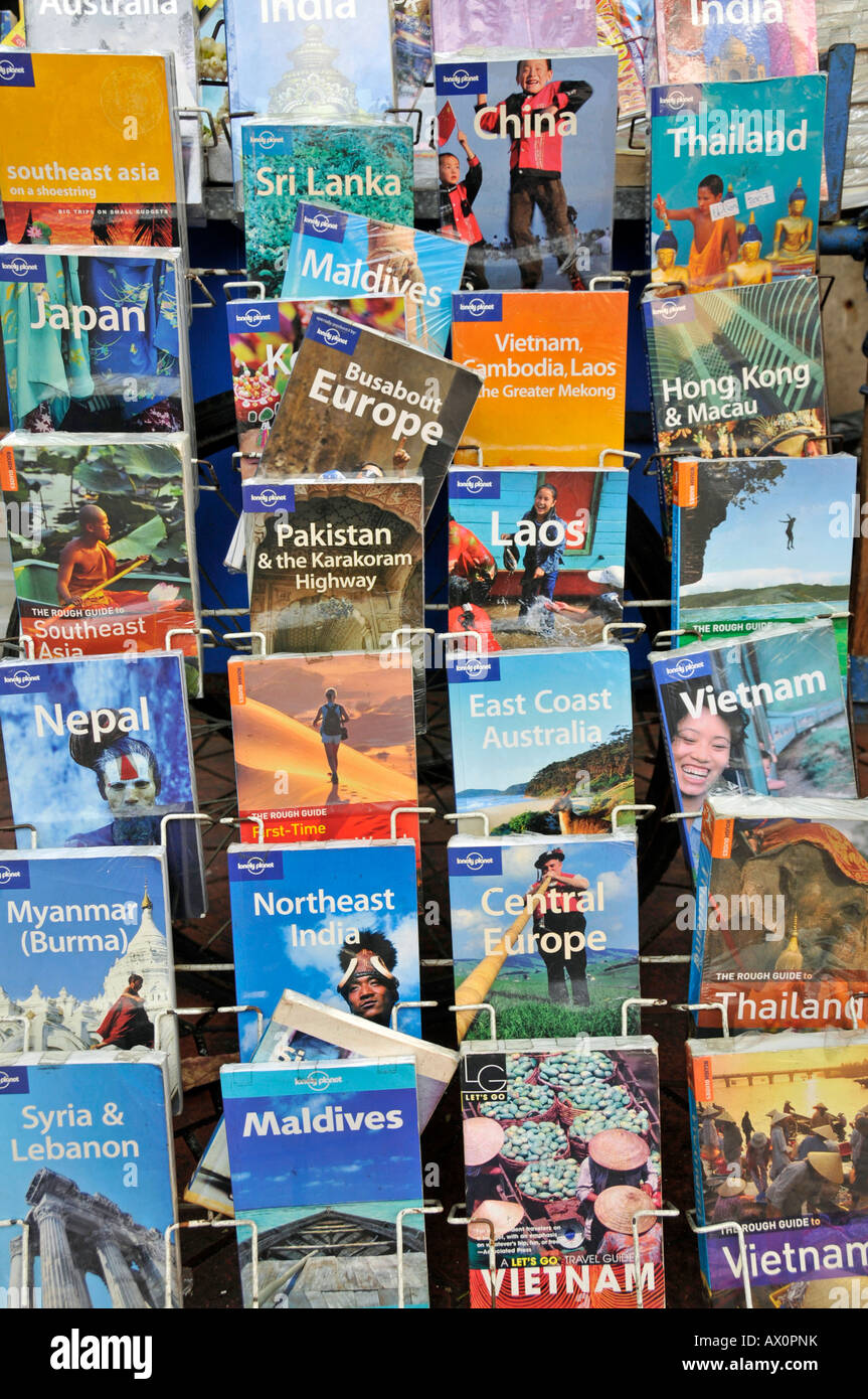 Used travel guides, Bangkok, Thailand, Southeast Asia, Asia Stock Photo