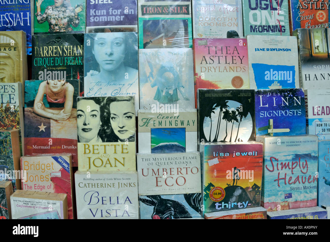 Used books, Bangkok, Thailand, Southeast Asia, Asia Stock Photo