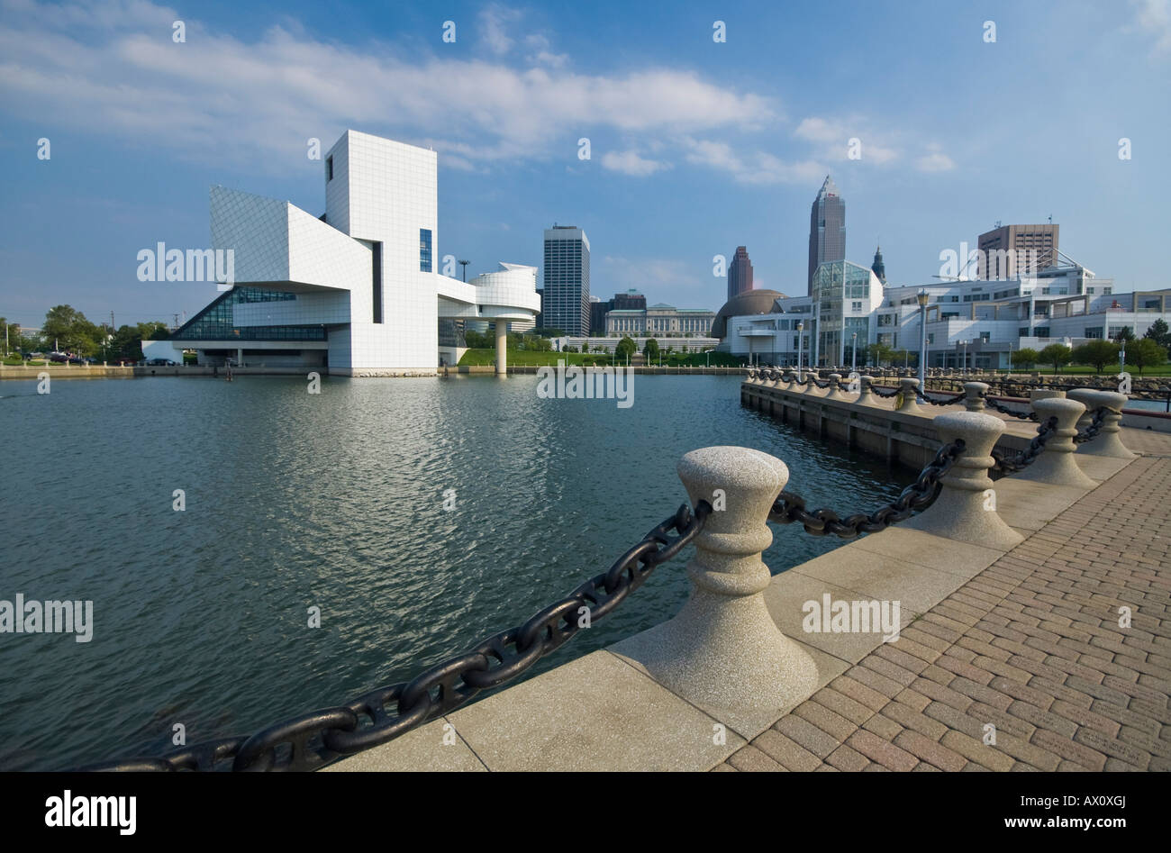 USA, Ohio, Cleveland, Rock and Roll Hall of Fame Stock Photo