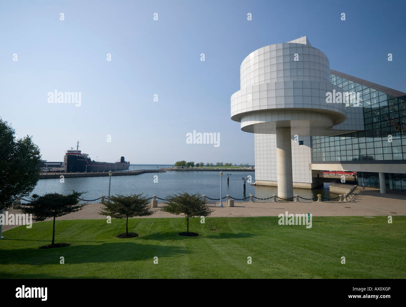 USA, Ohio, Cleveland, Rock and Roll Hall of Fame Stock Photo